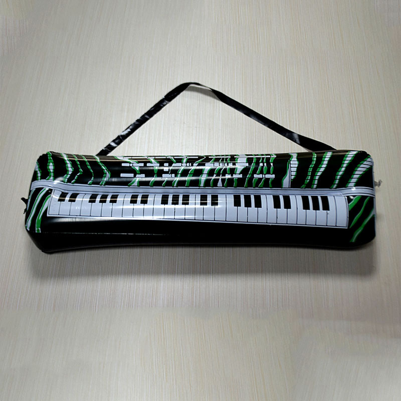 PVC Inflatable Electronic Keyboard Musical Instrument Toys Cross-Border Blowing Piano Factory in Stock Wholesale
