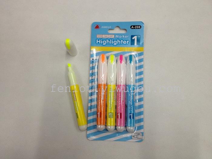 Supply new style hook-free single-head cartoons in color highlighter