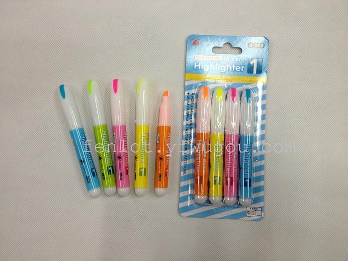Supply new style hook-free single-head cartoons in color highlighter