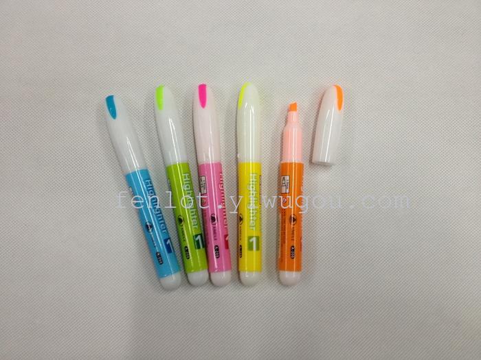 Supply new style hook-free single-head cartoons in color highlighter
