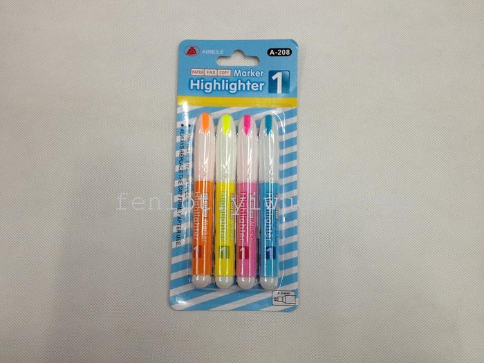 Supply new style hook-free single-head cartoons in color highlighter