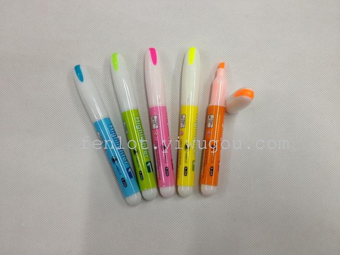 Supply new style hook-free single-head cartoons in color highlighter