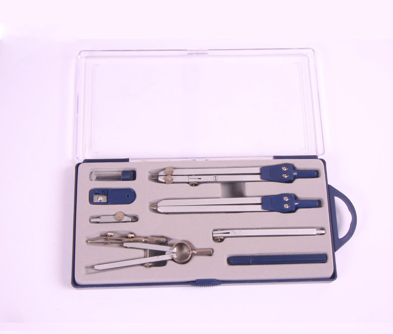 Professional Drawing Compass Ruler Compasses Set Student Drawing Multifunctional Metal Compass Factory Direct Sales