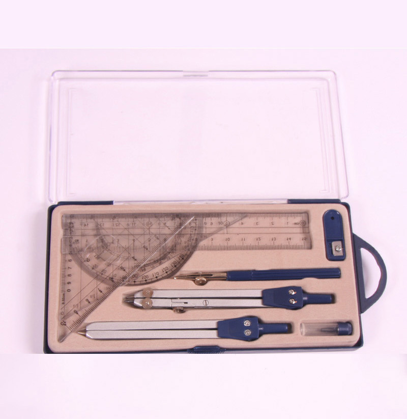 Professional Drawing Compass Ruler Compasses Set Student Drawing Multifunctional Metal Compass Factory Direct Sales