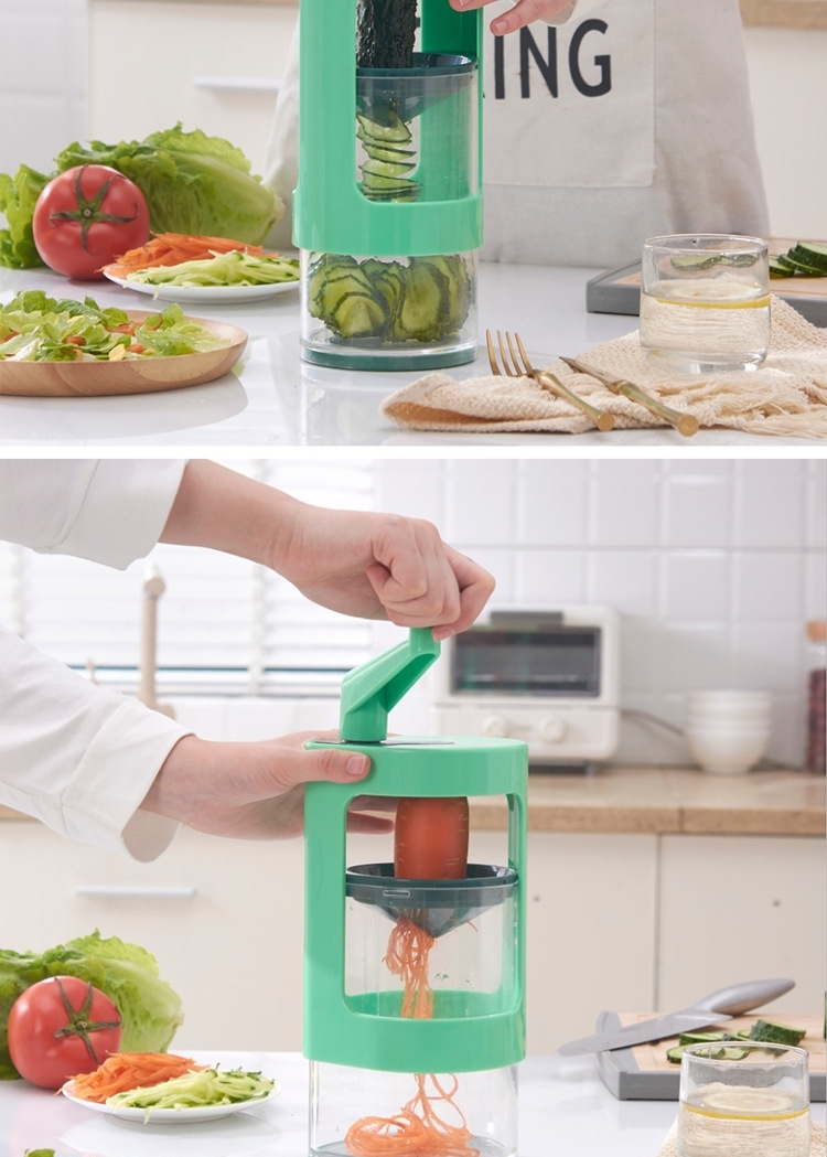 Kitchen Utensils Multi-Function Vegetable Chopper Carrot Cucumber Shredding and Slicing Hand-Cranked Fancy Vegetable Cutter Storage Kitchen Utensils Multi-Function Vegetable Chopper Carrot Cucumber Shredding and Slicing Hand-Cranked Fancy Vegetable Cutter Storage