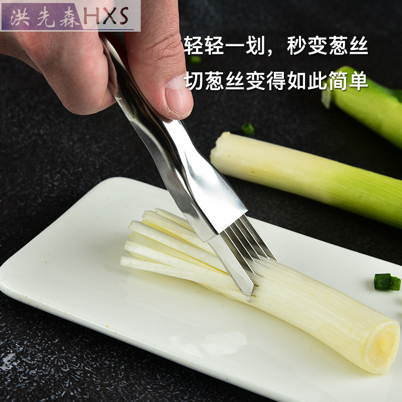  Cut Onion Cutting Knife Tear-Proof Slim Green Chinese Onion Carving Cutter Shredded Ginger Household Color Box Package