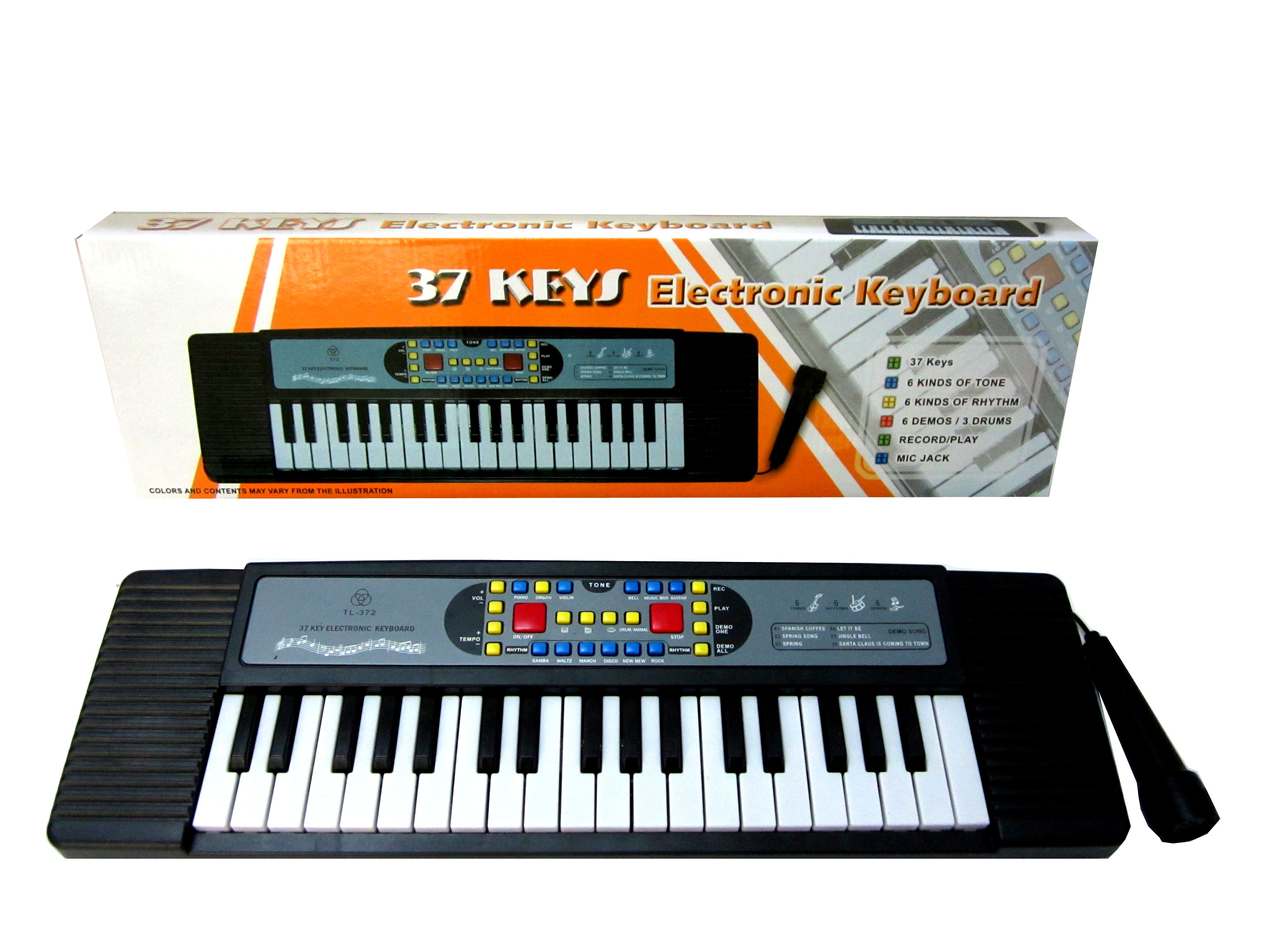 37-key multi-function electronic keyboard with microphone 372 English color box 37-key multi-function electronic keyboard with microphone 372 English color box
