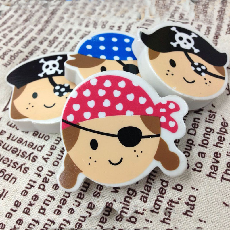 [Eraser Professional Production] Korean Creative Stationery Gift Children Cartoon Pirate Shape Eraser