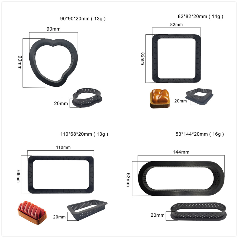Cross-Border Round Tower Ring Cutter Plastic Hoop Mousse Cake Mold French Cheese Tower Ring Mousse Mold Baking Tools