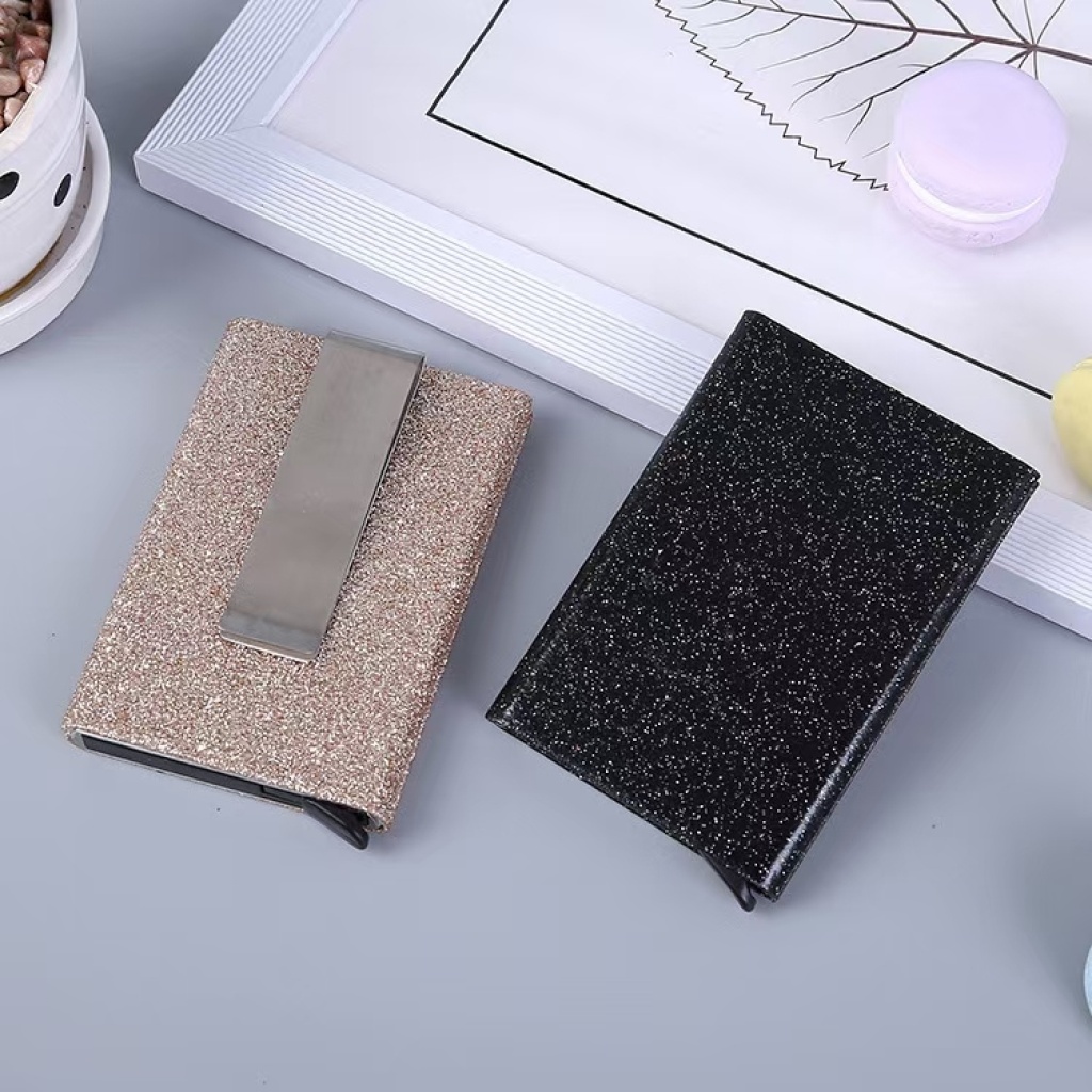 Pu Metal Dollar Clip Business Card Case Business Card Holder Automatic Push Type Credit Card Box Business Card Album Pu Metal Dollar Clip Business Card Case Business Card Holder Automatic Push Type Credit Card Box Business Card Album