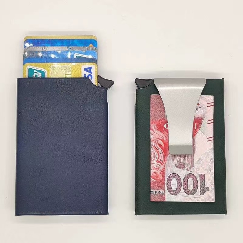 Pu Metal Dollar Clip Business Card Case Business Card Holder Automatic Push Type Credit Card Box Business Card Album Pu Metal Dollar Clip Business Card Case Business Card Holder Automatic Push Type Credit Card Box Business Card Album
