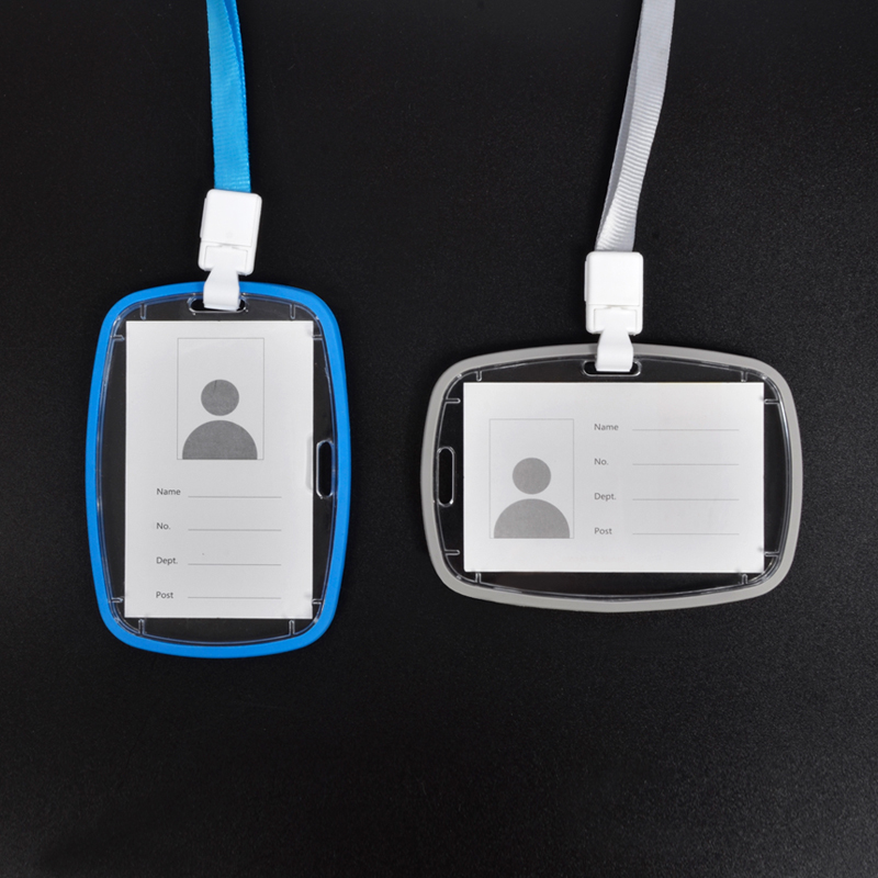 Wholesale PS High Transparent Hard ID Card Case Student Card Cover Access Card Cover Work ID Card Holder Name Tag Protective Case