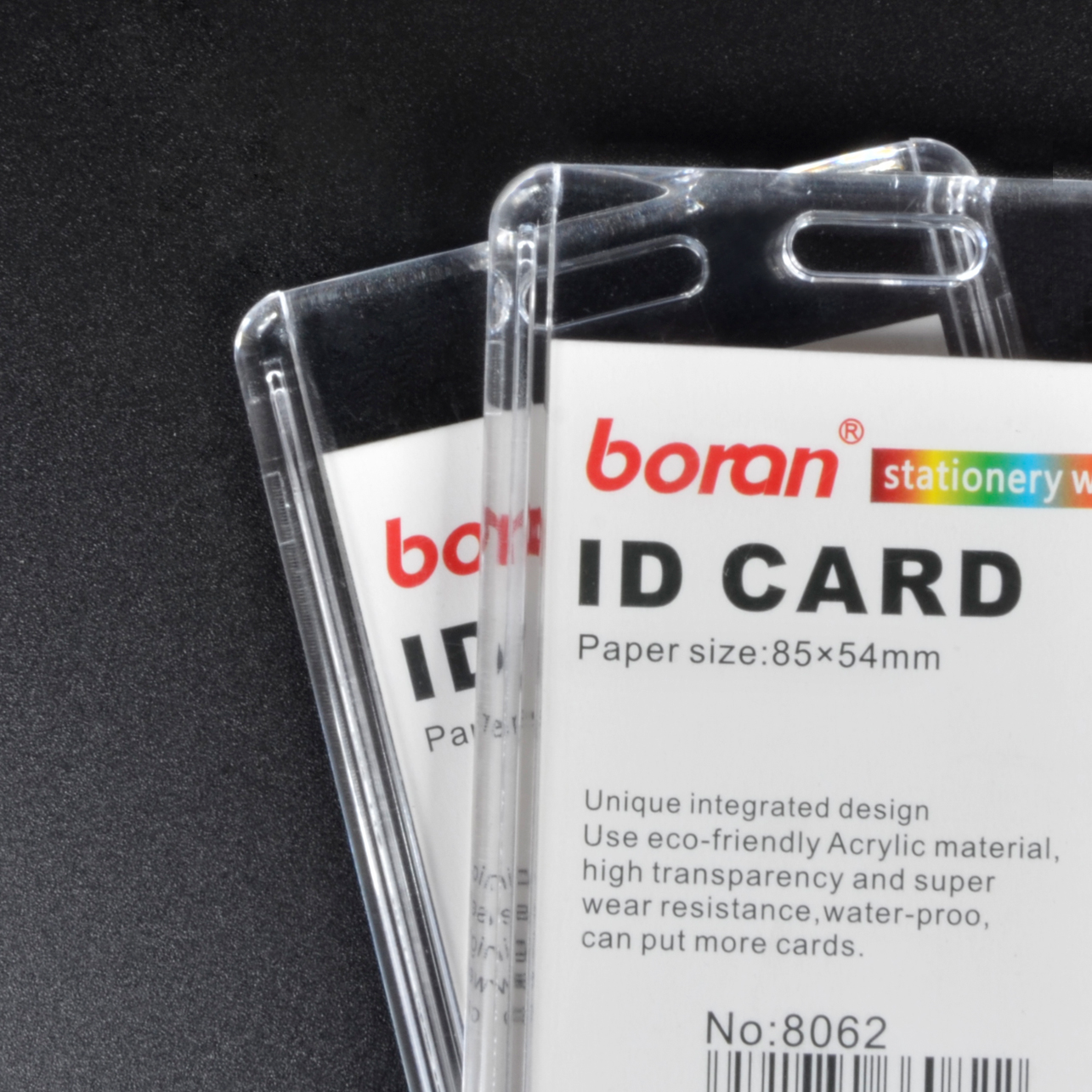 Wholesale PS High Transparent Hard ID Card Case Student Card Cover Access Card Cover Work ID Card Holder Name Tag Protective Case