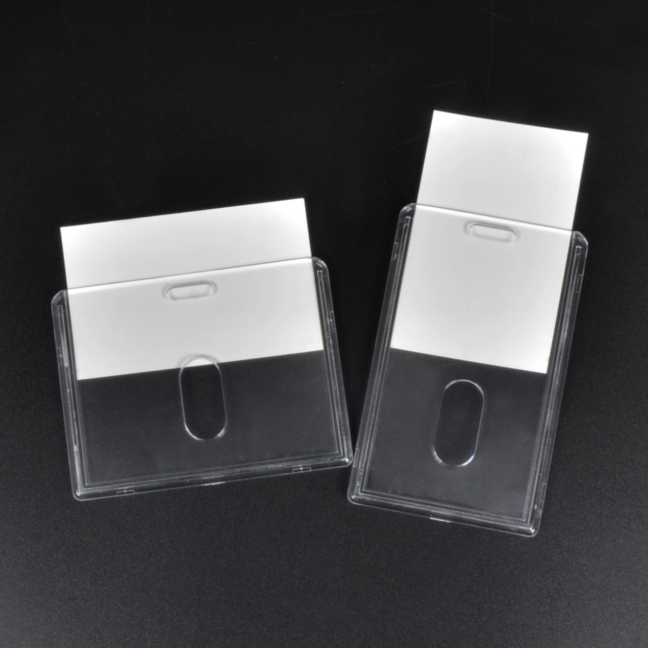 Wholesale High Transparent Hard ID Card Case Student Card Cover Access Card Cover Work ID Card Holder Name Tag Protective Case