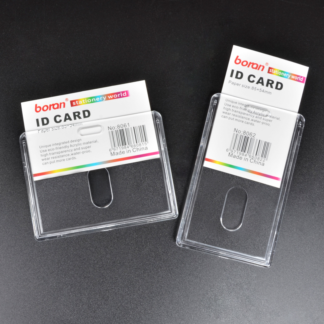 Wholesale High Transparent Hard ID Card Case Student Card Cover Access Card Cover Work ID Card Holder Name Tag Protective Case