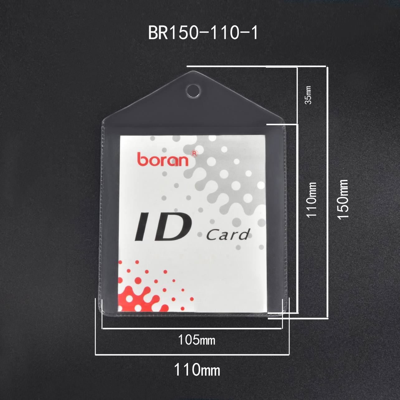 Customized Soft Film PVC ID Card Case Vertical Transparent Work Permit Name Tag Student Card Holder Exhibition Card Protective Cover