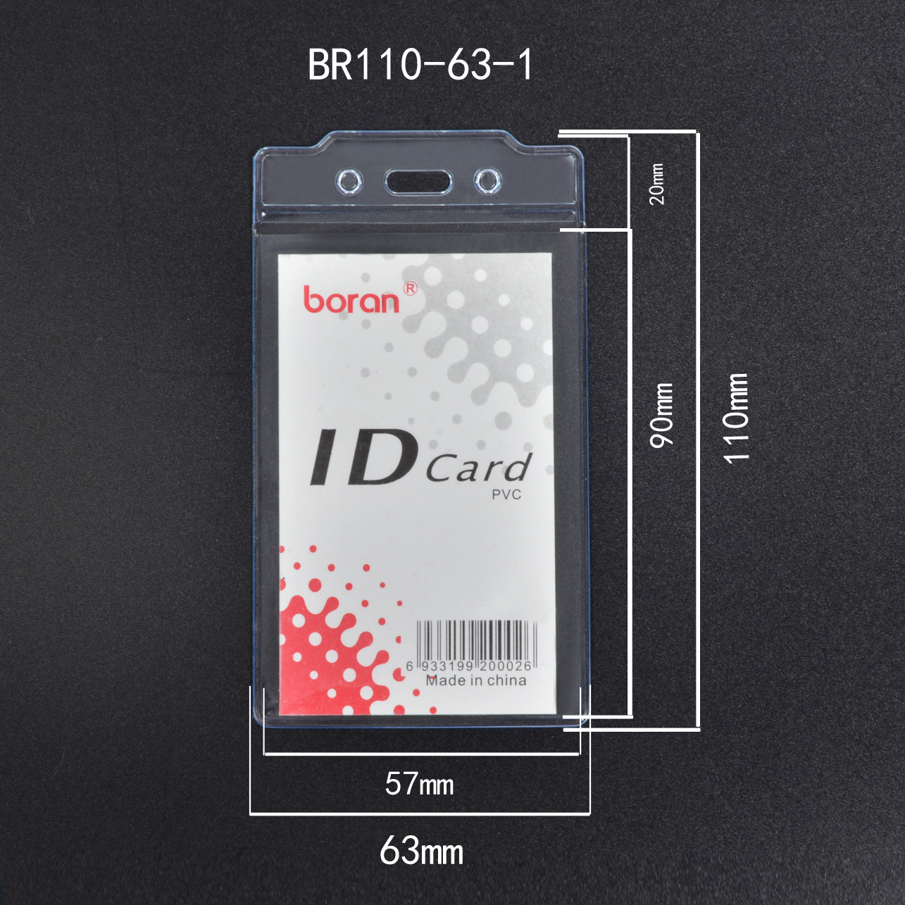 Wholesale Soft Film PVC ID Card Case Transparent Vertical Badge Work Card Name Tag Card Insert Holder Student ID Card Protective Cover