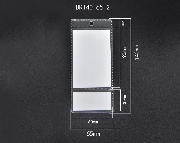 Wholesale PVC ID Card Case Transparent Vertical Badge Soft Film Work Permit Name Tag Card Insert Holder Product Tag