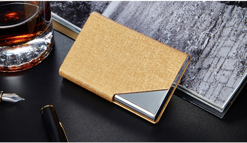 Wholesale Taobao Supplier Nail Bone Pattern Business Card Case Multiple Colors Korean Business Card Holder Metal Card Box
