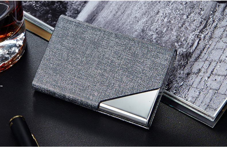 Wholesale Taobao Supplier Nail Bone Pattern Business Card Case Multiple Colors Korean Business Card Holder Metal Card Box