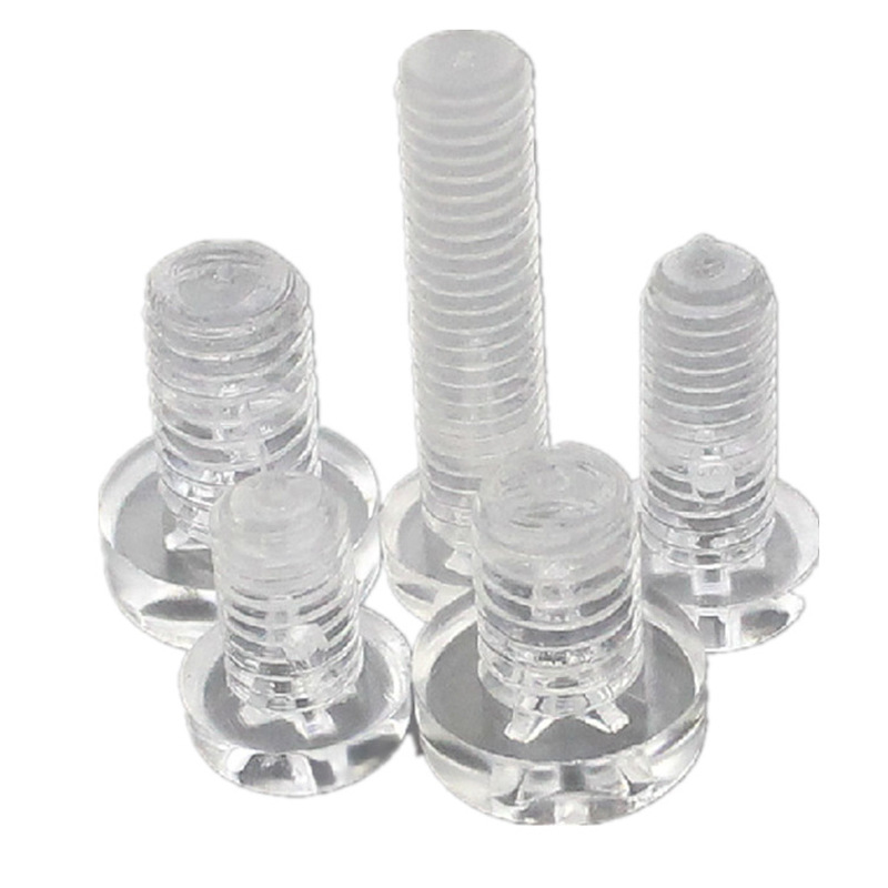 Free Shipping Plastic Screw Plastic Nut Transparent Acrylic Cross Pc Screw Transparent Nut