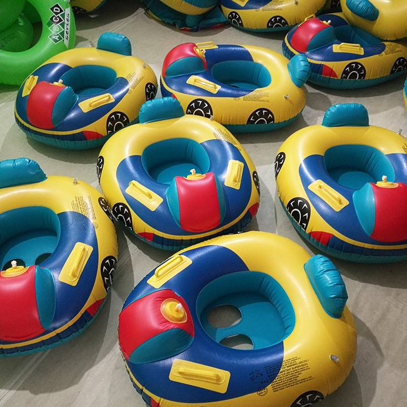 Infant Swimming Ring Baby Buoy Large Car Steering Wheel Swimming Boat Baby with Horn Seat Ring Day Cruiser