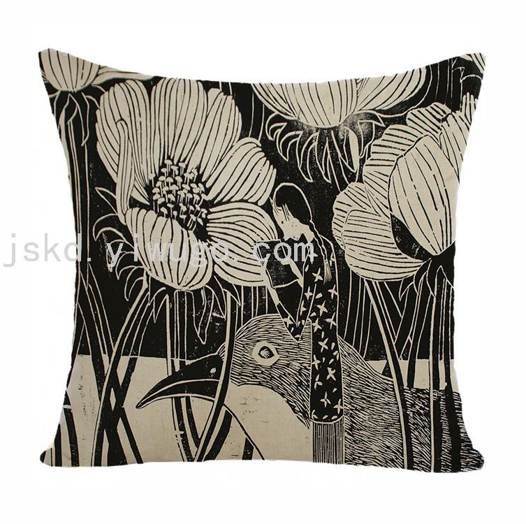 Chinese Flower Digital Printed Pillowcase Sofa Office Chair Backrest Bedroom Bedside Cushion Back Seat Cushion Chinese Flower Digital Printed Pillowcase Sofa Office Chair Backrest Bedroom Bedside Cushion Back Seat Cushion