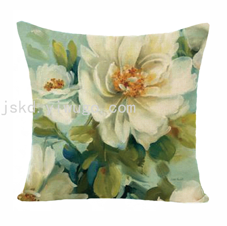 Chinese Flower Digital Printed Pillowcase Sofa Office Chair Backrest Bedroom Bedside Cushion Back Seat Cushion Chinese Flower Digital Printed Pillowcase Sofa Office Chair Backrest Bedroom Bedside Cushion Back Seat Cushion