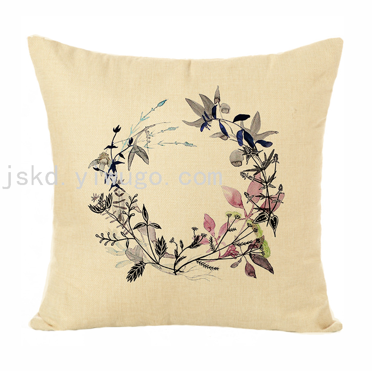 New Plain Linen Printed Pillowcase Sample Room Decoration Pillow Sofa Office Cushion Back Seat Cushion New Plain Linen Printed Pillowcase Sample Room Decoration Pillow Sofa Office Cushion Back Seat Cushion