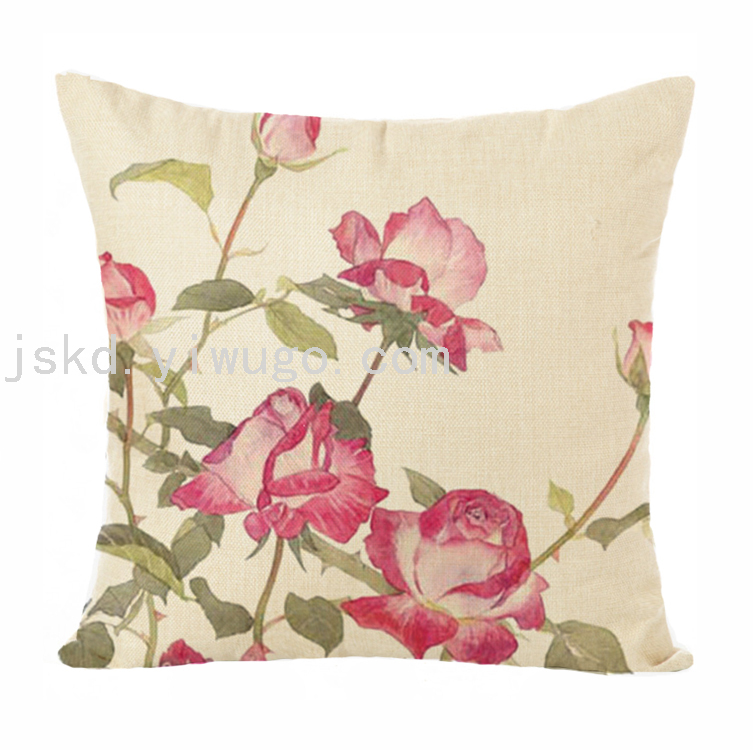 New Plain Linen Printed Pillowcase Sample Room Decoration Pillow Sofa Office Cushion Back Seat Cushion New Plain Linen Printed Pillowcase Sample Room Decoration Pillow Sofa Office Cushion Back Seat Cushion