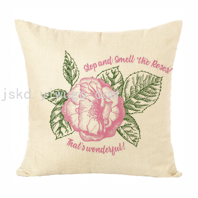 New Plain Linen Printed Pillowcase Sample Room Decoration Pillow Sofa Office Cushion Back Seat Cushion New Plain Linen Printed Pillowcase Sample Room Decoration Pillow Sofa Office Cushion Back Seat Cushion