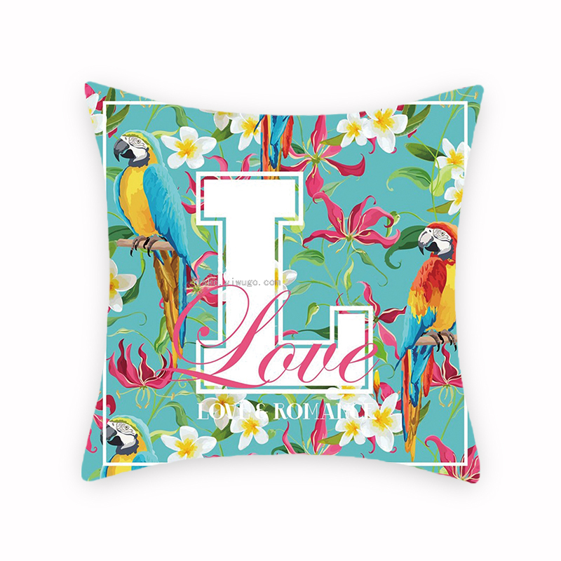 Tropical Plants Kyorochan Series Digital Printing Pillow Foreign Trade New Style Amazon Back Seat Cushion Graphic Tropical Plants Kyorochan Series Digital Printing Pillow Foreign Trade New Style Amazon Back Seat Cushion Graphic