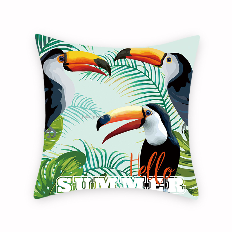Tropical Plants Kyorochan Series Digital Printing Pillow Foreign Trade New Style Amazon Back Seat Cushion Graphic Tropical Plants Kyorochan Series Digital Printing Pillow Foreign Trade New Style Amazon Back Seat Cushion Graphic