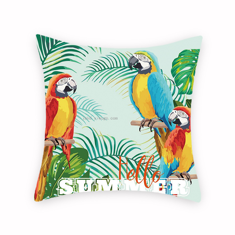 Tropical Plants Kyorochan Series Digital Printing Pillow Foreign Trade New Style Amazon Back Seat Cushion Graphic Tropical Plants Kyorochan Series Digital Printing Pillow Foreign Trade New Style Amazon Back Seat Cushion Graphic
