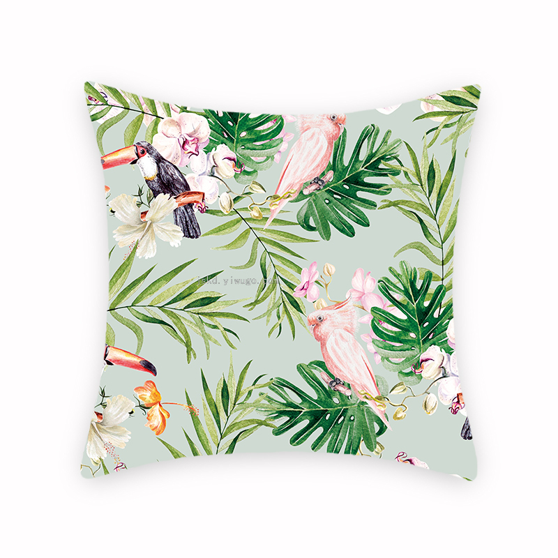 Tropical Plants Kyorochan Series Digital Printing Pillow Foreign Trade New Style Amazon Back Seat Cushion Graphic Tropical Plants Kyorochan Series Digital Printing Pillow Foreign Trade New Style Amazon Back Seat Cushion Graphic