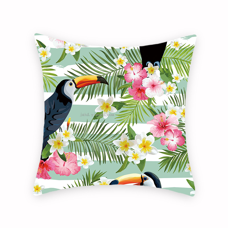Tropical Plants Kyorochan Series Digital Printing Pillow Foreign Trade New Style Amazon Back Seat Cushion Graphic Tropical Plants Kyorochan Series Digital Printing Pillow Foreign Trade New Style Amazon Back Seat Cushion Graphic