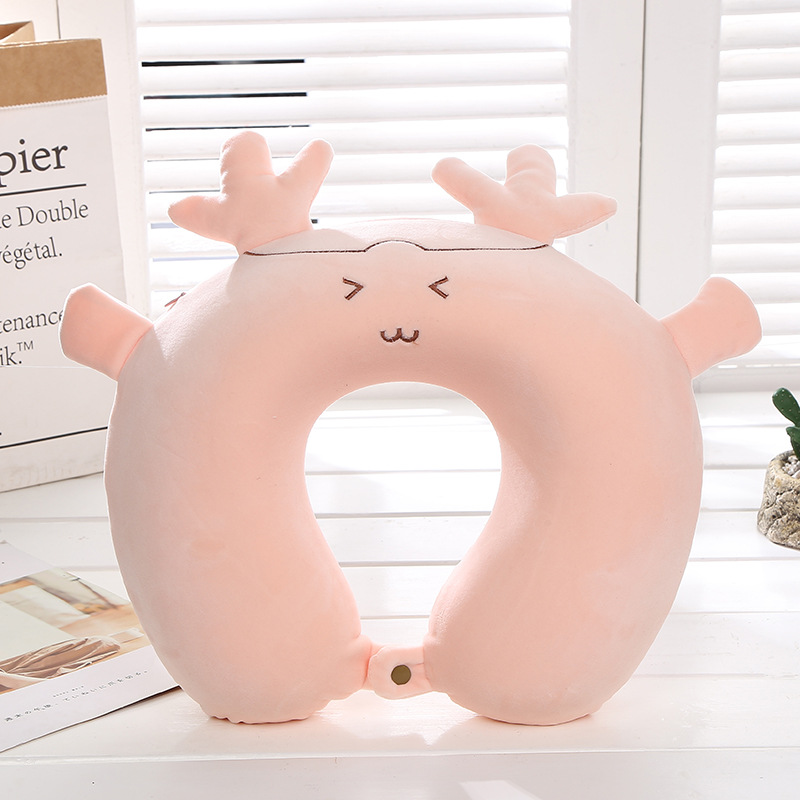 Korean Creative Cute Deer Horn Pillow Multi-Functional Traveling Pillow Convenient U-Shape Pillow Car Neck Protection U-Shape Pillow Wholesale Korean Creative Cute Deer Horn Pillow Multi-Functional Traveling Pillow Convenient U-Shape Pillow Car Neck Protection U-Shape Pillow Wholesale