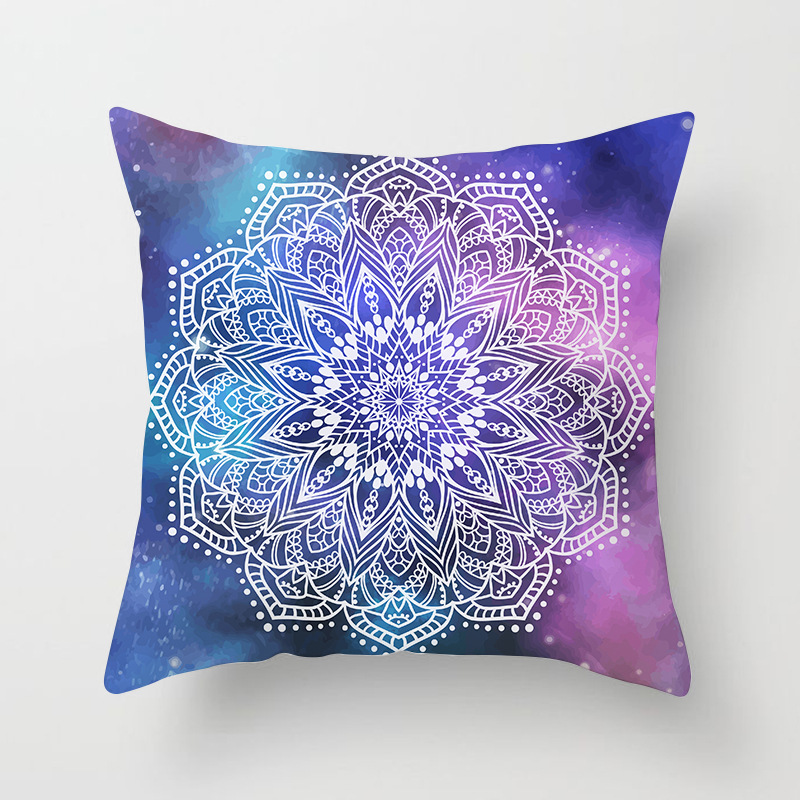 Mandala Pillow Cover Digital Printing Back Seat Cushion Simple Household Supplies Sofa Cushion Cover