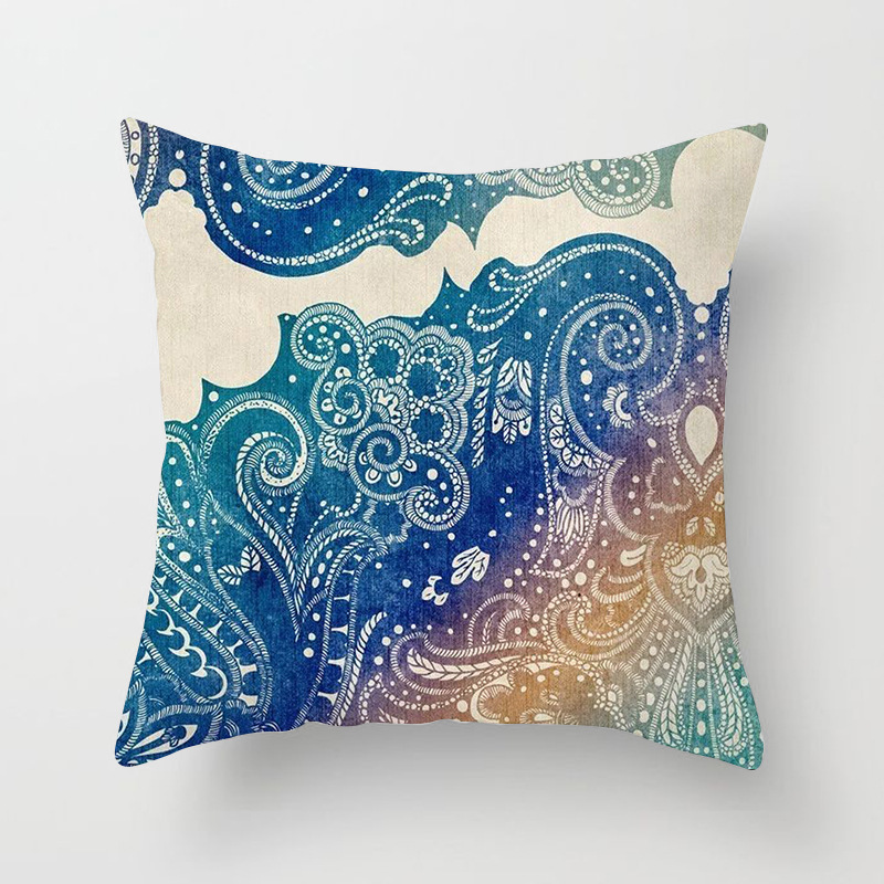Mandala Pillow Cover Digital Printing Back Seat Cushion Simple Household Supplies Sofa Cushion Cover
