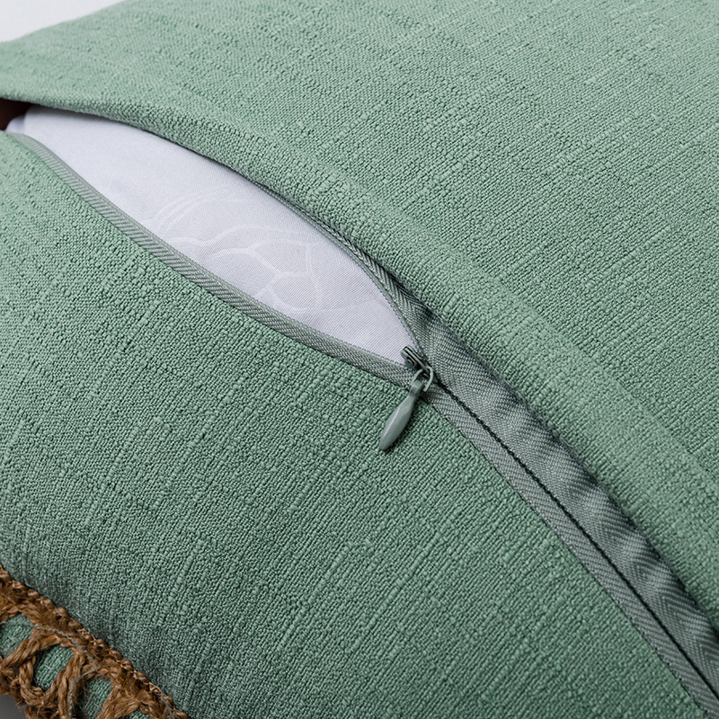 Amazon Home Cotton and Linen Trim Pillow Living Room Decoration Couch Pillow Back Seat Cushion Support Customization