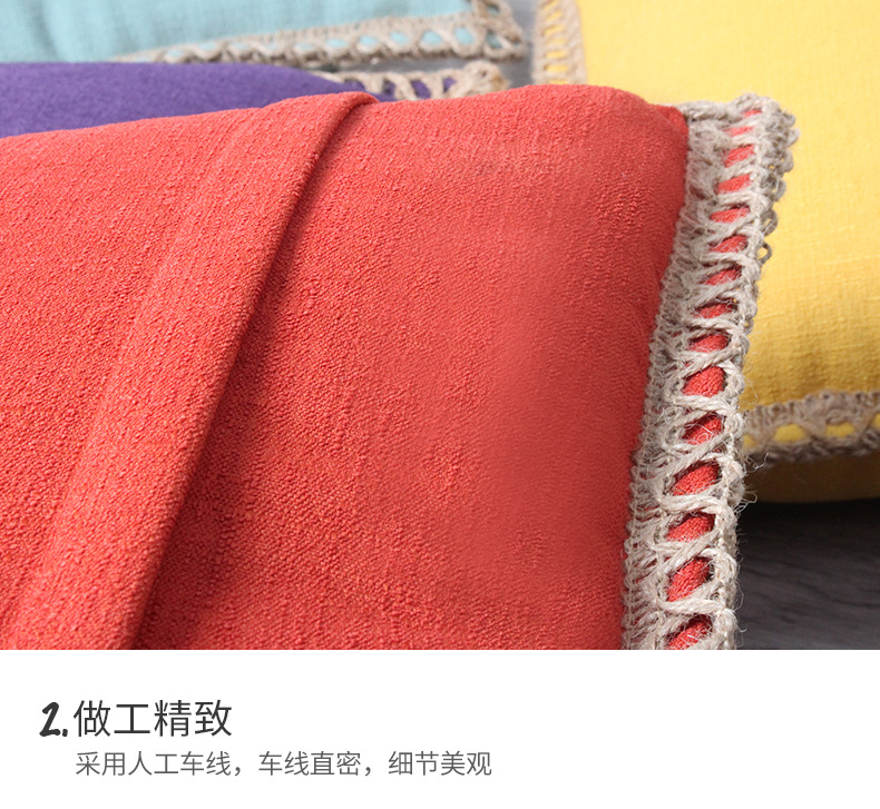Amazon Home Cotton and Linen Trim Pillow Living Room Decoration Couch Pillow Back Seat Cushion Support Customization Amazon Home Cotton and Linen Trim Pillow Living Room Decoration Couch Pillow Back Seat Cushion Support Customization