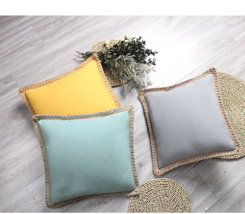 Amazon Home Cotton and Linen Trim Pillow Living Room Decoration Couch Pillow Back Seat Cushion Support Customization Amazon Home Cotton and Linen Trim Pillow Living Room Decoration Couch Pillow Back Seat Cushion Support Customization
