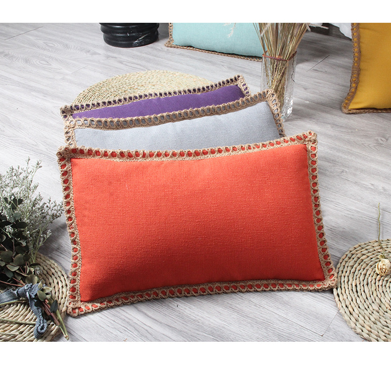 Amazon Home Cotton and Linen Trim Pillow Living Room Decoration Couch Pillow Back Seat Cushion Support Customization Amazon Home Cotton and Linen Trim Pillow Living Room Decoration Couch Pillow Back Seat Cushion Support Customization