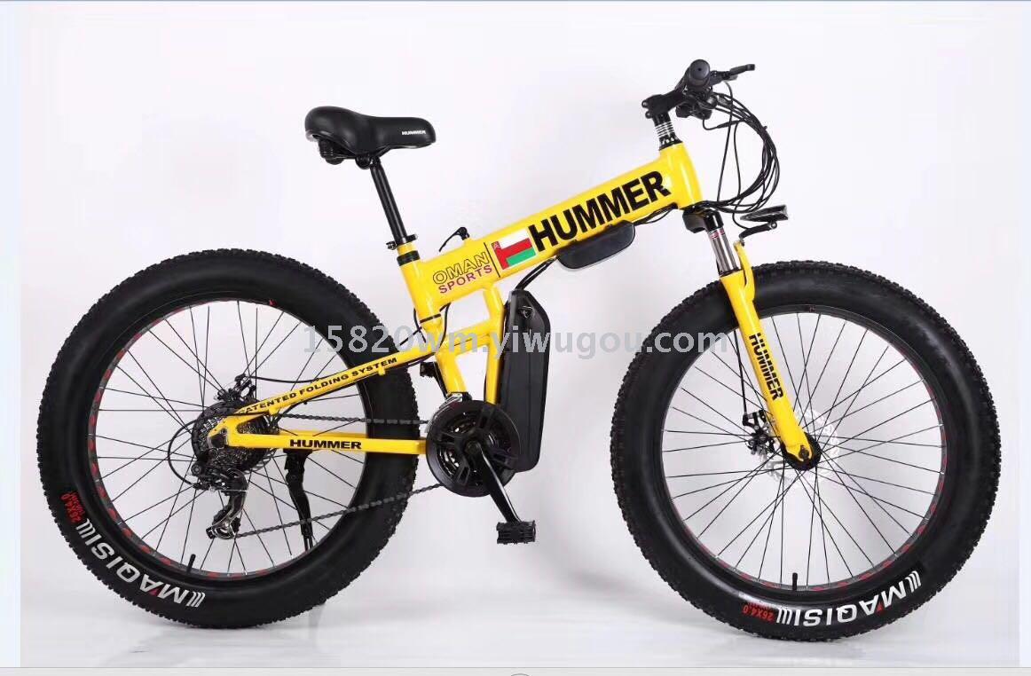 E-bike electric mountain bicycle snow fat tires battery motor