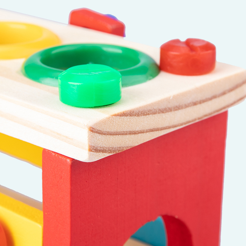 Variety Multi-Functional Wooden Nut Disassembly Wooden Pile Screw Car with Tools Children&#039;s Early Childhood Education Wooden Toys
