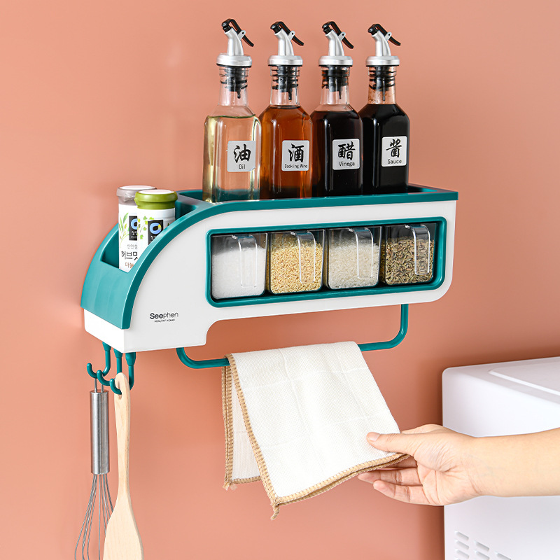 Factory Direct Sales Creative Function Motor Car Condiment Dispenser Kitchen Storage Rack Seasoning Jars and Bottles Storage Rack Compartment Condiment Dispenser