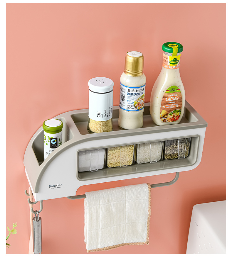 Factory Direct Sales Creative Function Motor Car Condiment Dispenser Kitchen Storage Rack Seasoning Jars and Bottles Storage Rack Compartment Condiment Dispenser
