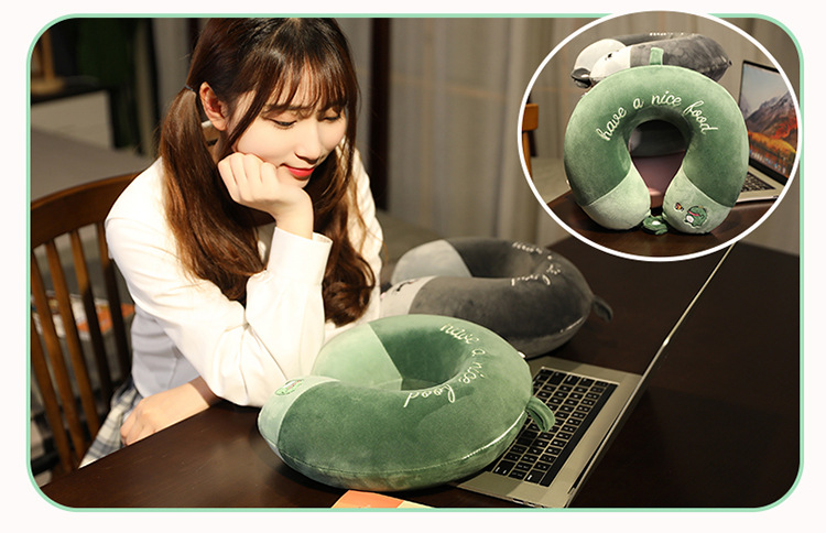 Cartoon Memory Foam U-Shaped Pillow Cute Neck Pillow Cervical Support Car Travel Portable Summer Season Cartoon Memory Foam U-Shaped Pillow Cute Neck Pillow Cervical Support Car Travel Portable Summer Season