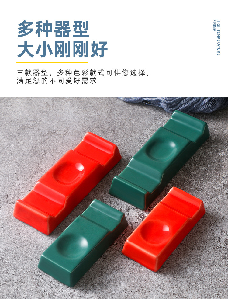 Ceramic Chopstick Rack Bone China Hand Color Glazed Porcelain Chopsticks Shelf Creative Soup Spoon Support Spoon Holder