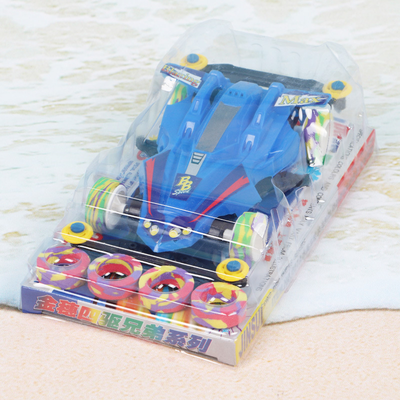 Special Offer Hot Sale Children's Electric Four-Wheel Drive Assembled Toy Car Model Electric Motor Children's Favorite Toy Stall